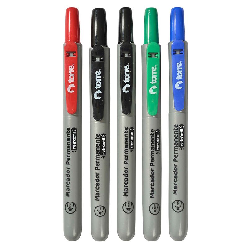 Marcador-permanente-TORRE-retractil-5-un.-4-colores