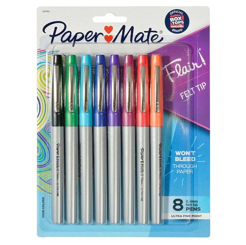 Lápiceras Paper Mate Punta Ultra Fina 8 colores