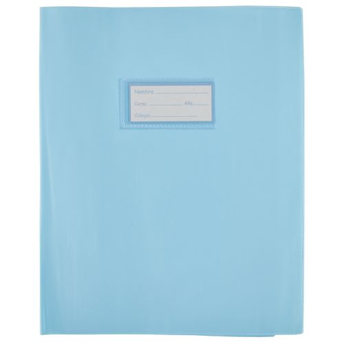 Forro para cuaderno en pvc celeste