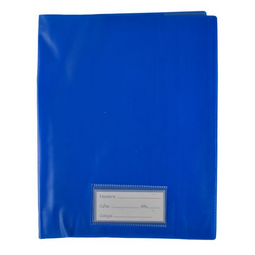 Forro para cuaderno pvc azul