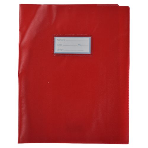 Forro para cuaderno en pvc rojo