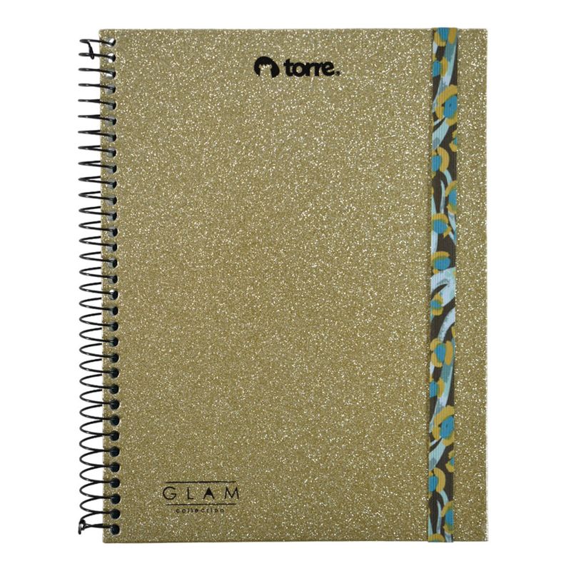 Cuadernola-TORRE-Glam-tapa-brillante-con-espiral-120-hojas