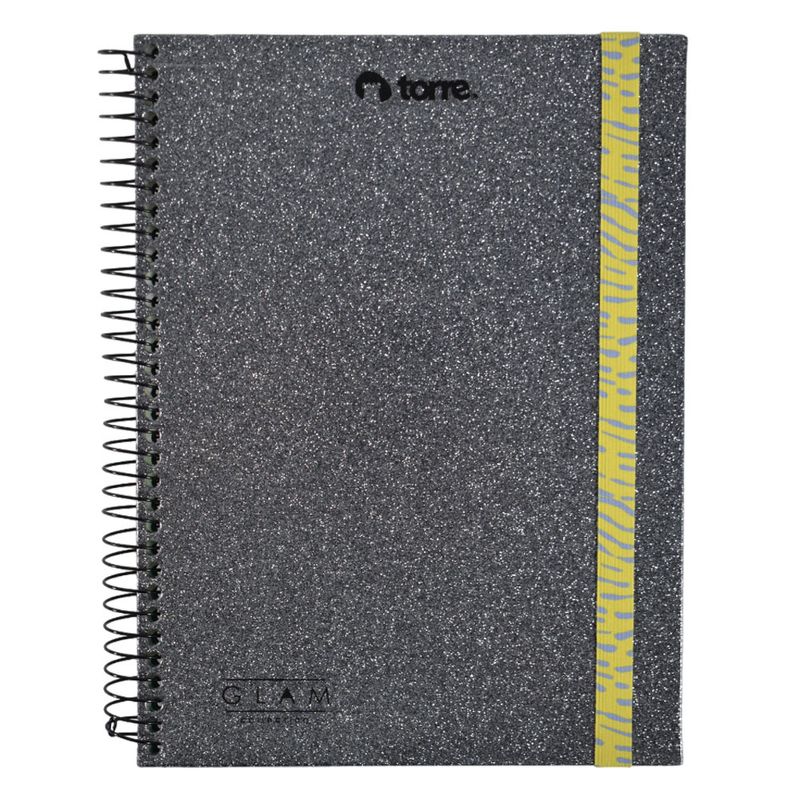 Cuadernola-TORRE-Glam-tapa-brillante-con-espiral-120-hojas