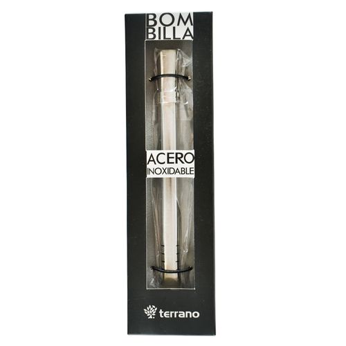 Bombilla TERRANO acero inoxidable 20 cm