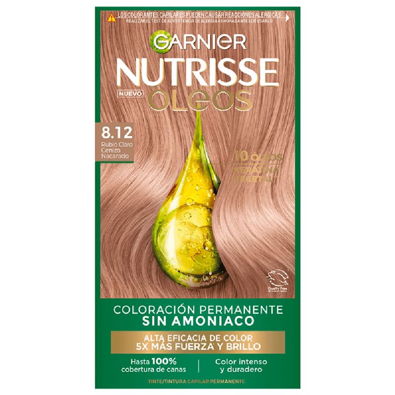 Coloracion-NUTRISSE-oleos-Rubio-Claro-Platinado-8.12