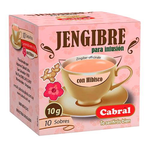 Té jengibre con hibísco CABRAL 10 sobres