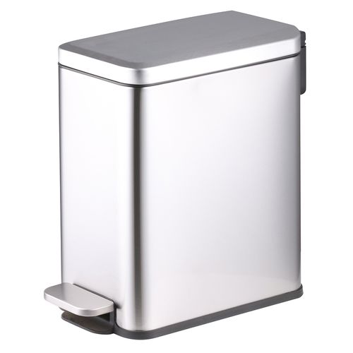 Papelera pedal rectangular 10 L HOME 38,5x17,5x35 cm acero