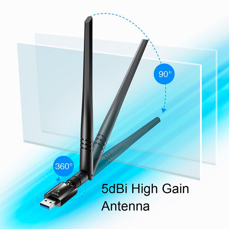 Adaptador-Wi-Fi-CUDY-Ac1300-Usb-con-antena-Doble-Banda