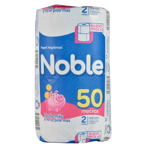 Papel higiénico NOBLE 50 metros 2 unidades