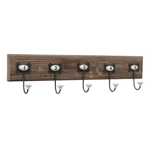 Perchero en Madera 15 cm 5 Ganchos
