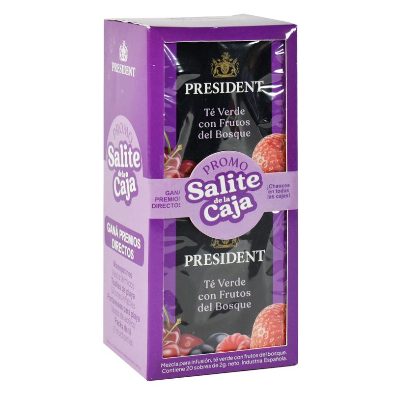 Promo-x-2-Te-PRESIDENT-Verde-Frutos-del-Bosque-20-sobres