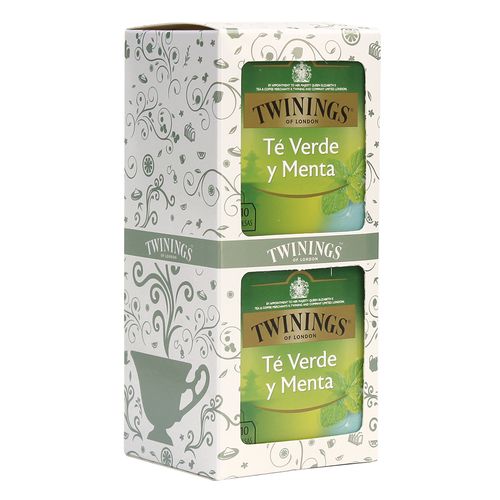 Té TWININGS green & mint 20 un. 40 g