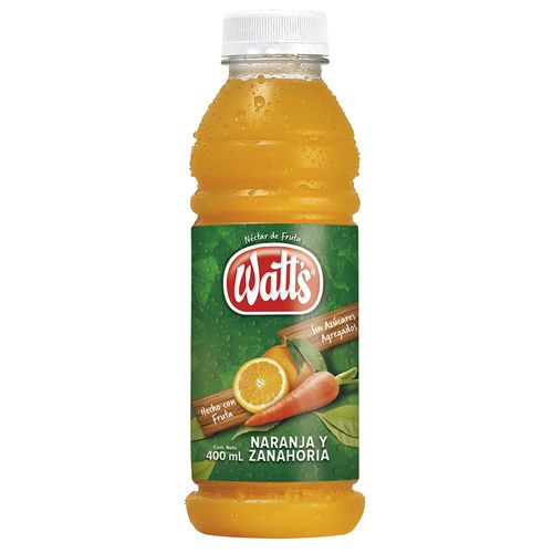 Jugo WATTS Naranja Zanahoria 400 ml