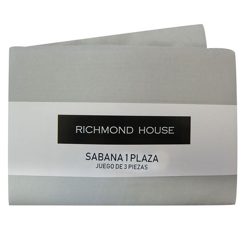 Juego de Sábanas 1 Plaza RICHMOND Lisa Gris