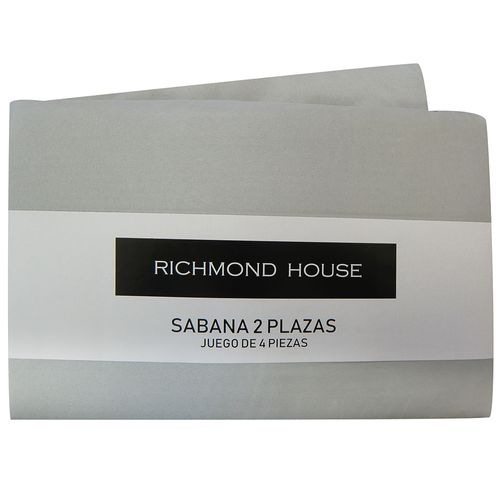 Juego de Sábanas 2 Plazas RICHMOND Lisa Gris
