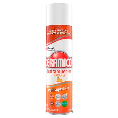 Lustramuebles CERAMICOL Naranja 360 cc