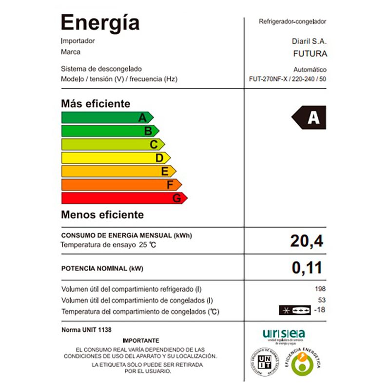 Heladera-FUTURA-Mod.-FUT270NF-X-270-L-Frio-seco-inoxidable