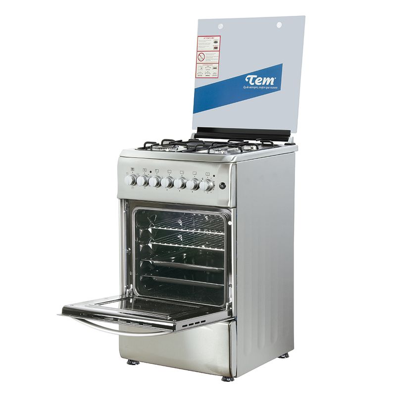 Cocina-TEM-Mod.Maia-combinada-silver-horno-electrico