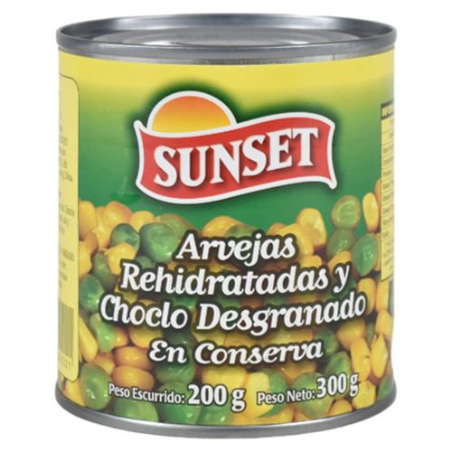 Dueto arveja y choclo SUNSET 300 g