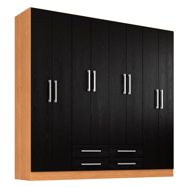 Ropero-Pop-8-puertas-4-cajones-179x174x37-cm-canela--negro