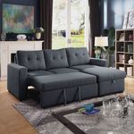 Sofa-cama-2-plazas-gris-oscuro-con-cheslon