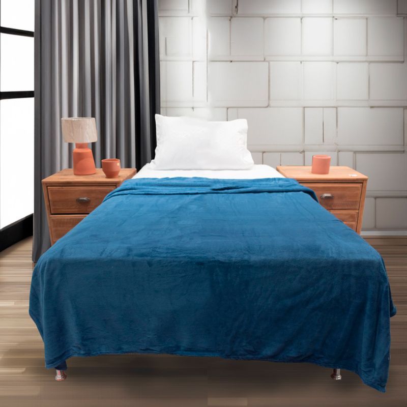 Manta-HOME-coral-Fleece-1-plaza-azul-oscuro-150x220-cm