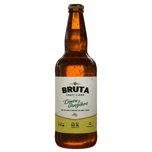 Sidra BRUTA limón y jengibre 500 ml