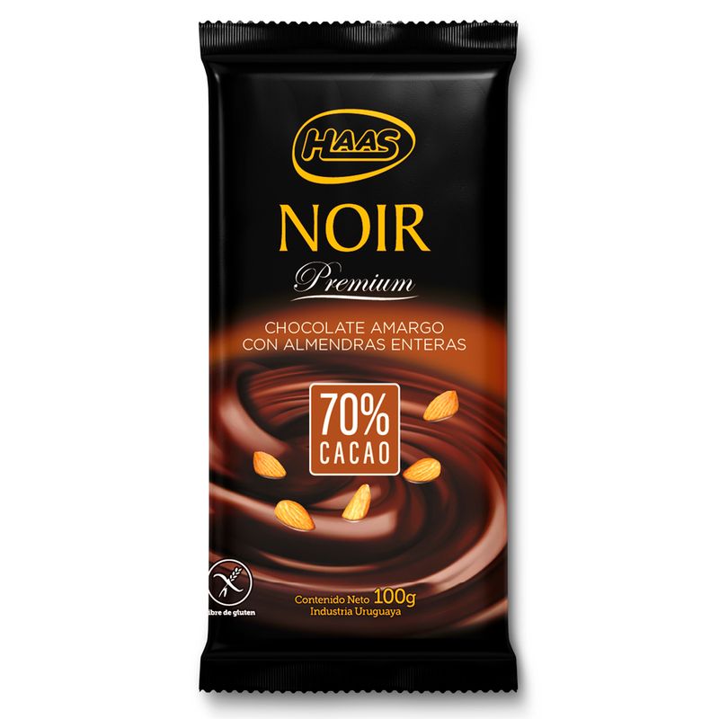 Chocolate-HAAS-Noir-con-Almendras-100-g