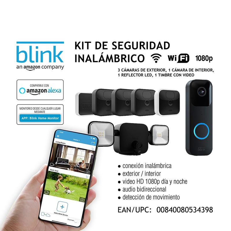 Kit-de-seguridad-inalambrico-BLINK-camara-exterior-X3-video-porter