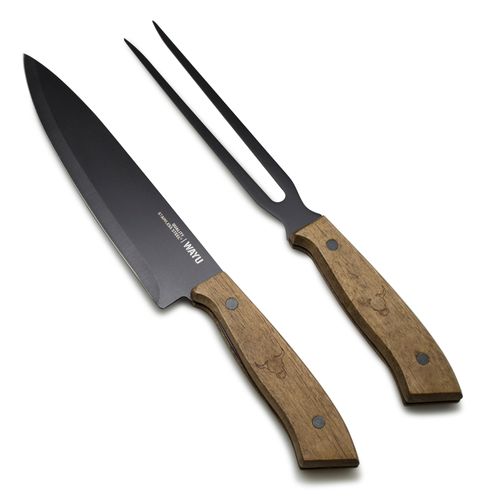 Set Cuchillo Tenedor para Parrilla WAYU