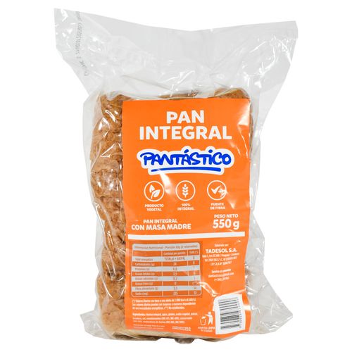 Pan Integral PANTASTICO Masa Madre Vegano 550 g