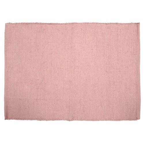 Alfombra 60x90 cm tejida de algodón rosa 100% algodón