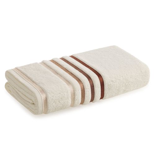 Toalla de Baño 86x150 cm Línea Lumina color beige /óxido