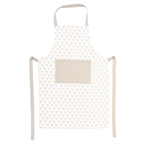 Delantal con Peto 60x90 cm Blanco / Beige