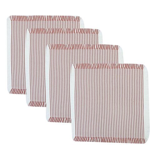 Servilleta Oxford 40x40 cm con Flecos Rojo