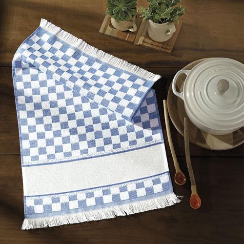 Repasador Felpudo DÖHLER Verona 41x60 cm  azul/blanco