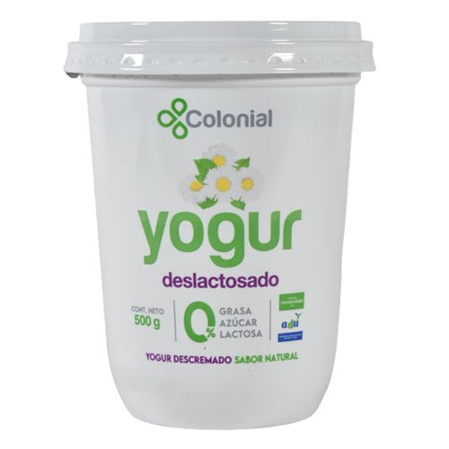 Yogur COLONIAL light deslactosado natural 500 g
