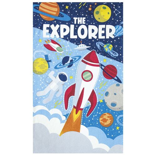 Toalla infantil afelpada 70X115 cm 100% algodón The Explorer
