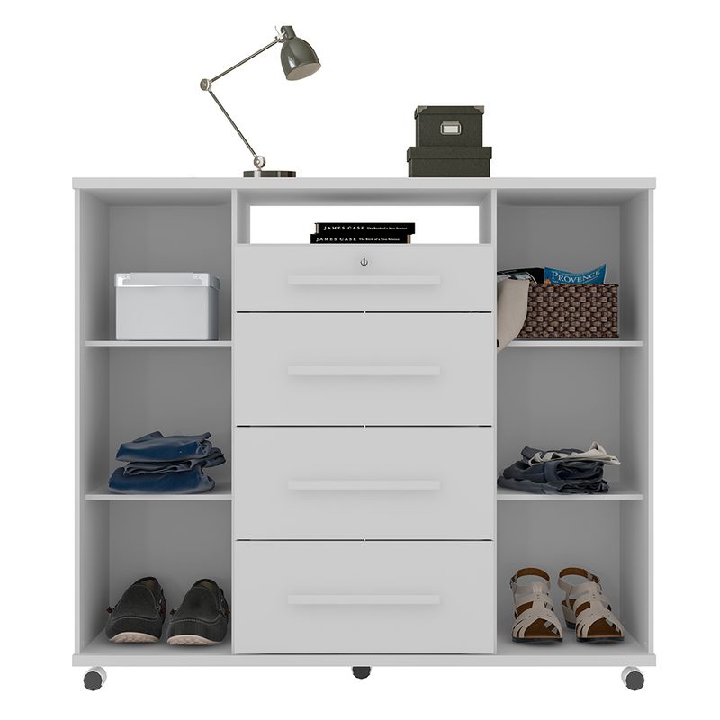 Comoda-Zapatera-Versatil-2-Puertas-4-Cajones-135x119x44-cm