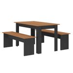 Juego-de-Comedor-Mesa---2-Bancos-Canela-Negro