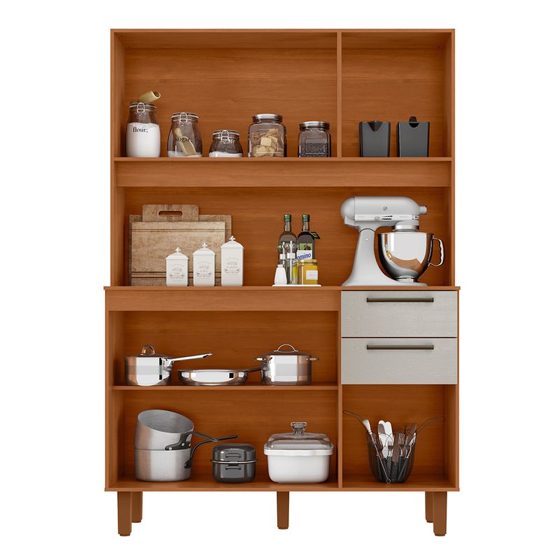 Kit-Pop-Cocina-6-Puertas-2-Cajones-Canela-Arena