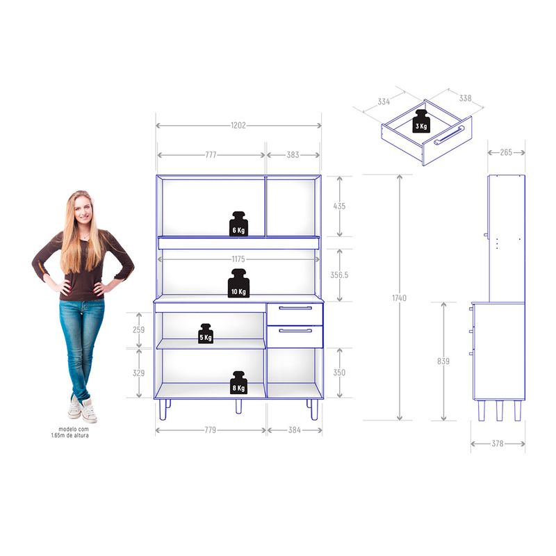Kit-Pop-Cocina-6-Puertas-2-Cajones-Canela-Arena