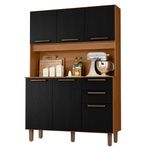 Kit-Pop-Cocina-6-Puertas-2-Cajones-Canela-Negro