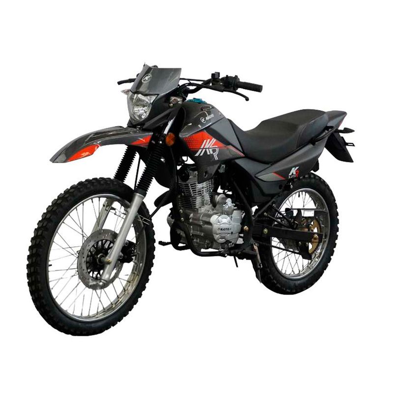 Moto-KIOTO-KR125-Gris-Naranja-Llanta-Rayo-Freno-Disco
