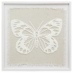 Lamina-con-marco-40x40-cm-Mariposa-blanco-lino