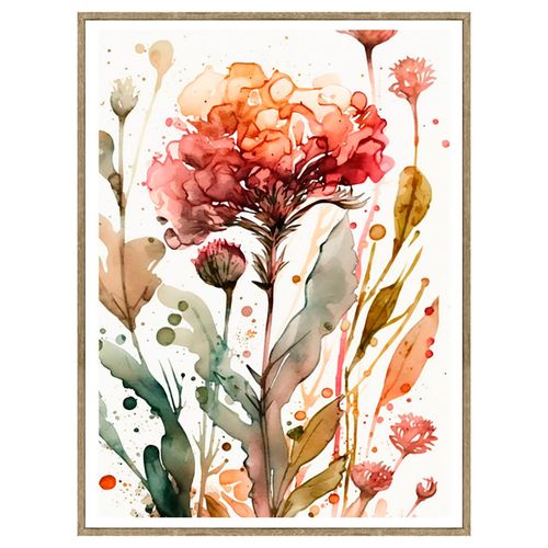 Lámina con marco 30x40 cm Flores