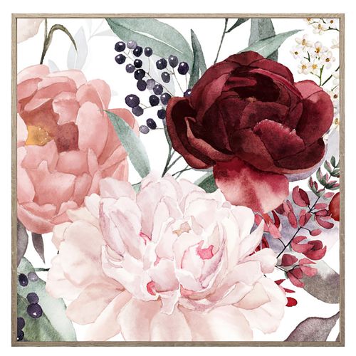 Lámina con marco 40x40 cm Flores