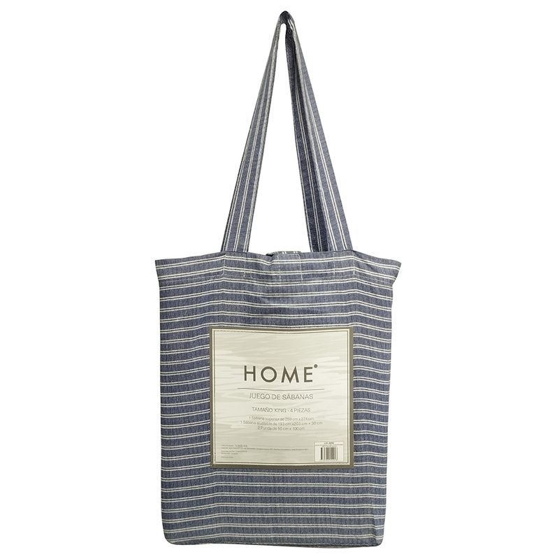 Juego-de-sabanas-HOME-King-Microfibra-a-rayas-azul