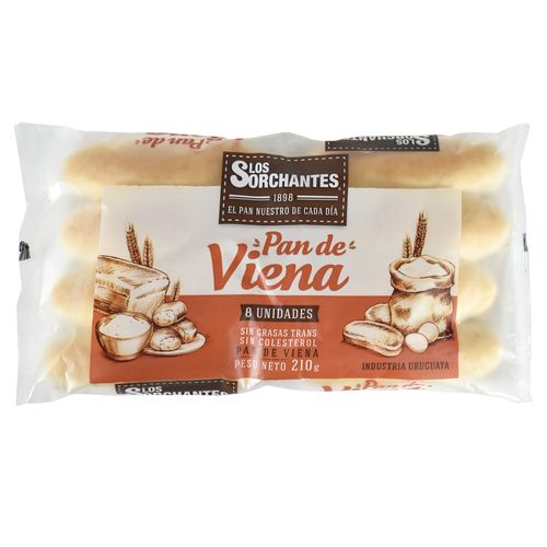 Pan Viena LOS SORCHANTES 8 un 210 g