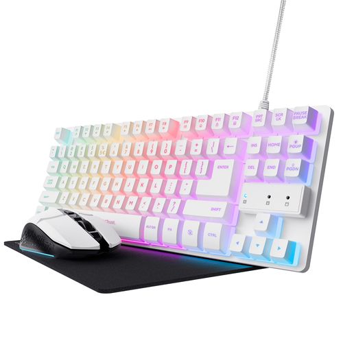 Combo Gaming TRUST GXT794W 3 en1 teclado/mouse/mouse pad